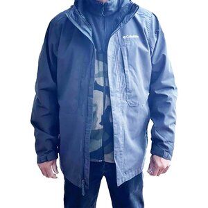 COLUMBIA Men's LOMA VISTA INTERCHANGE 3 in 1 Jacket GREY Size Large NWOT